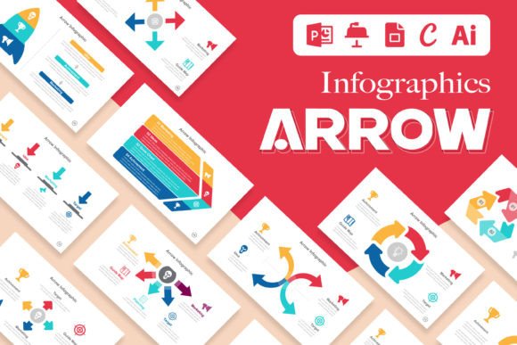 Arrow Infographics Templates Layout: Dynamic Visual Storytelling