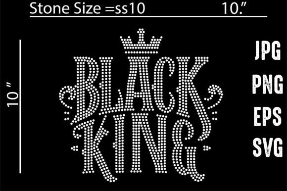 Black King Rhinestone Templates Design: A Bold Creative Asset