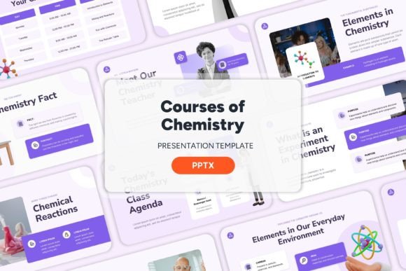 Courses of Chemistry - PPT Templates: A Professional Creative Design