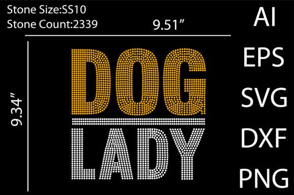 Dog Lady Rhinestone Templates Design: Crafting with Sparkle