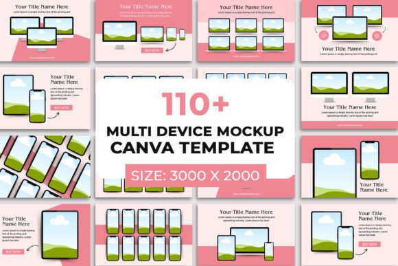 Elevate Your Digital Listings with 110 Multi-Device Mockups