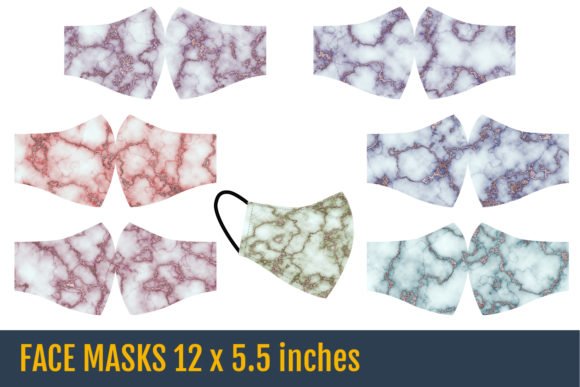 Face Masks Templates, Marble with Pink G: Elevate Your Designs