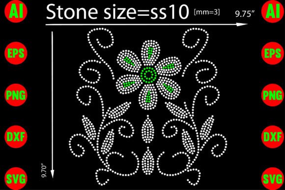 Flower Rhinestone Templates Design: A Creative Asset for Crafters