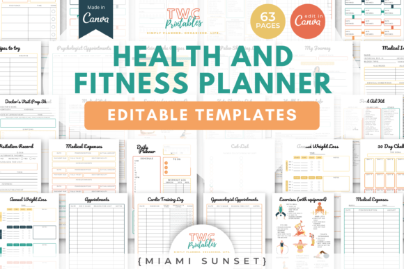 Health & Fitness Planner Canva Templates: A Creative Toolkit