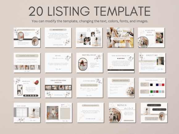 Minimalist Etsy Shop Listing Templates: The Modern Solution for Your Store