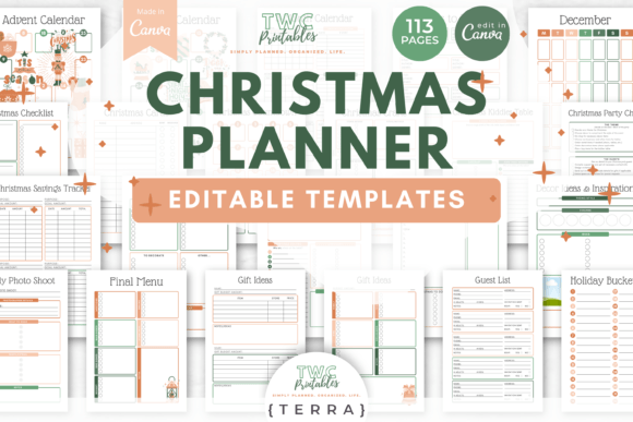 Organize Your Holiday with Christmas Planner Canva Templates