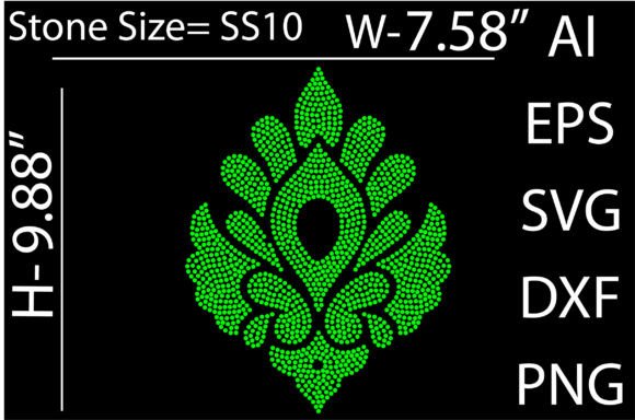 Printable Rose Rhinestone Templates D: Instant Design Assets