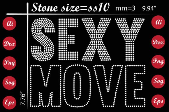 Sexy Move Rhinestone Templates: Sparkling Design Assets