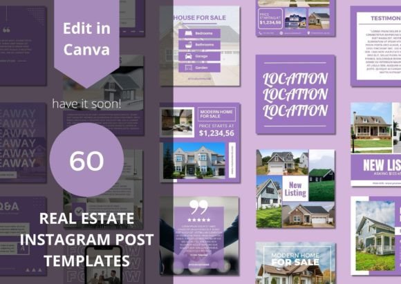 Streamline Your Content Strategy with 60 Real Estate Social Media Templates